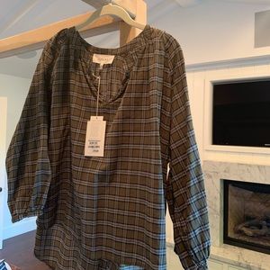 The Great! NWT Wildflower plaid cotton top Size S